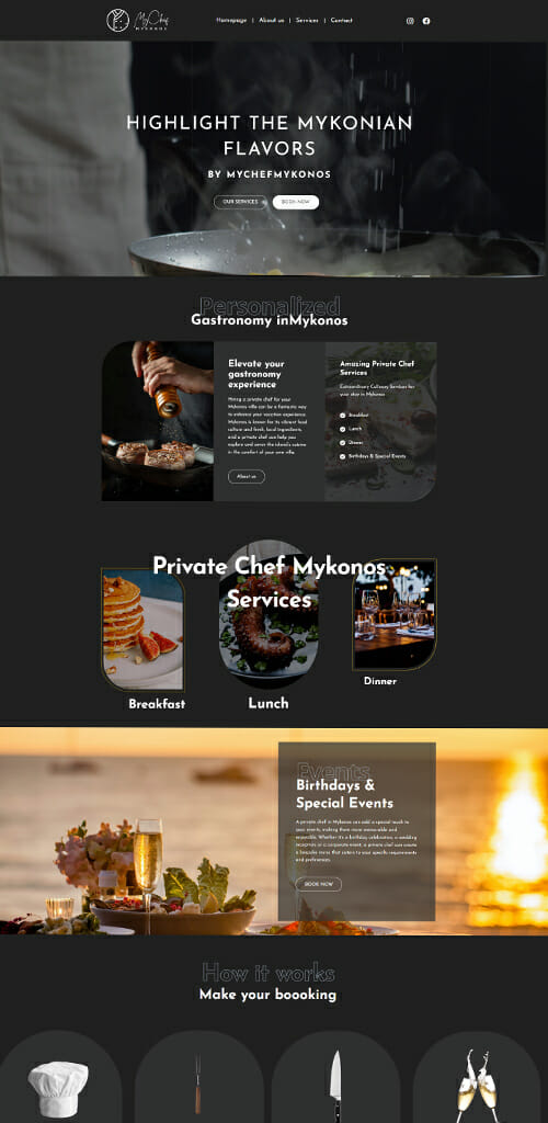 Κατασκευή ιστοσελίδας chef